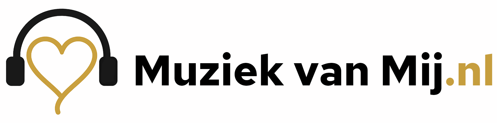 Logo van een bedrijf dat liedjes maakt genaamd Muziek van Mij