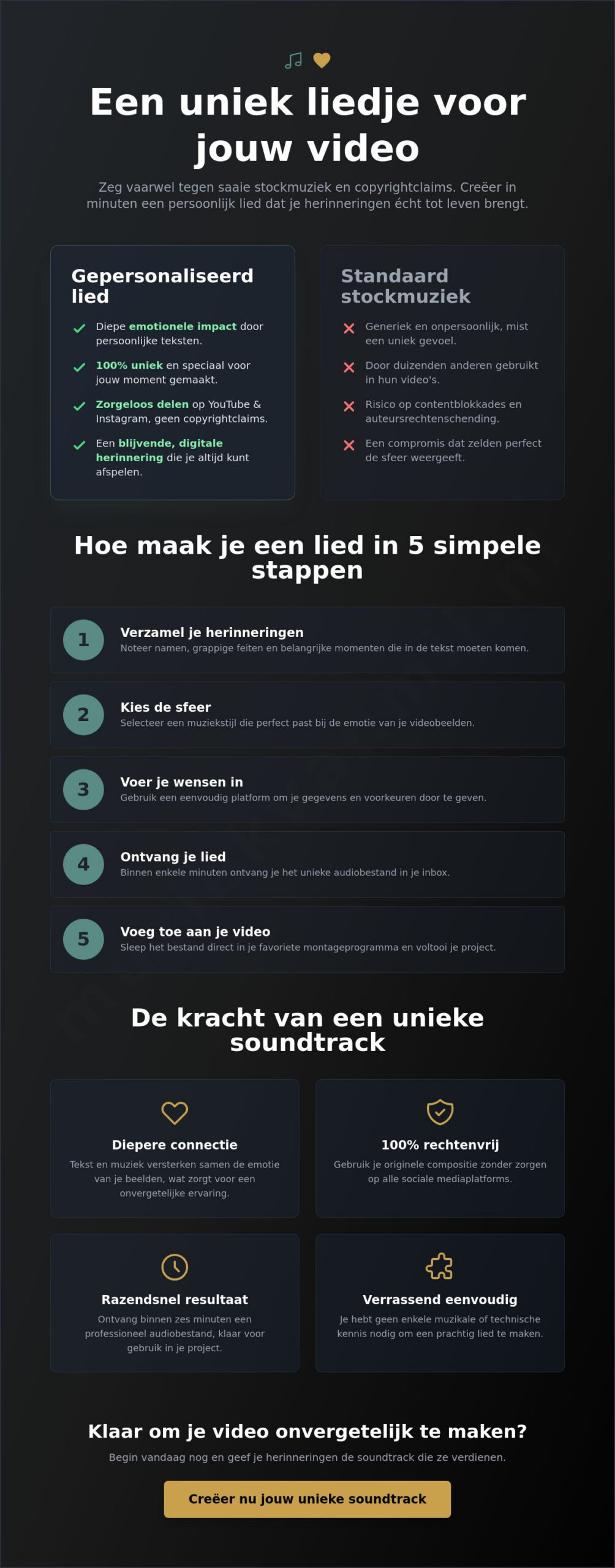 Een uniek liedje voor je video maken in 2026