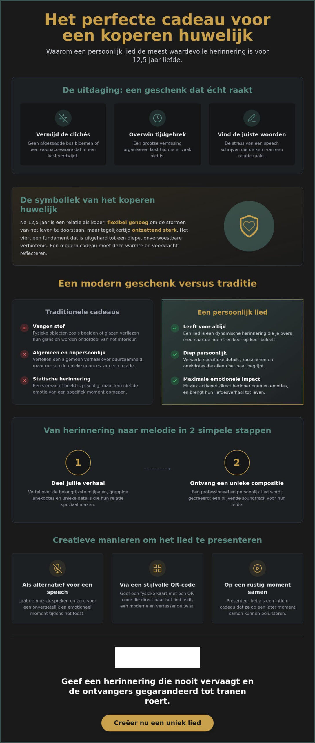 Cadeau 12,5 jaar getrouwd: waarom een persoonlijk lied het mooiste gebaar is